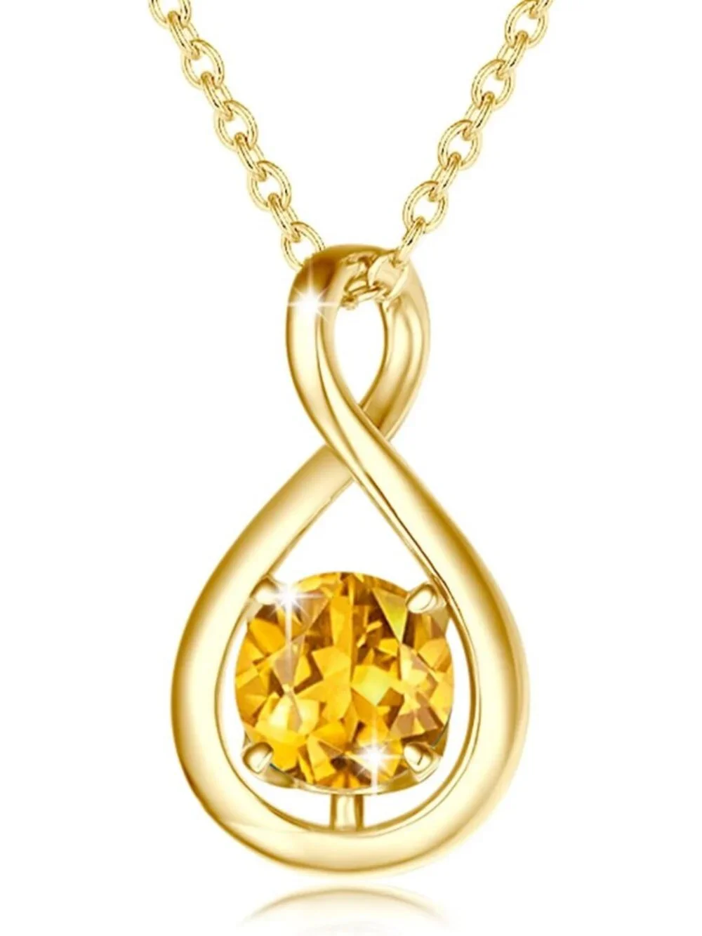 Dainty Infinity Birthstone Necklace for Women - Sterling Silver Pendant Gift